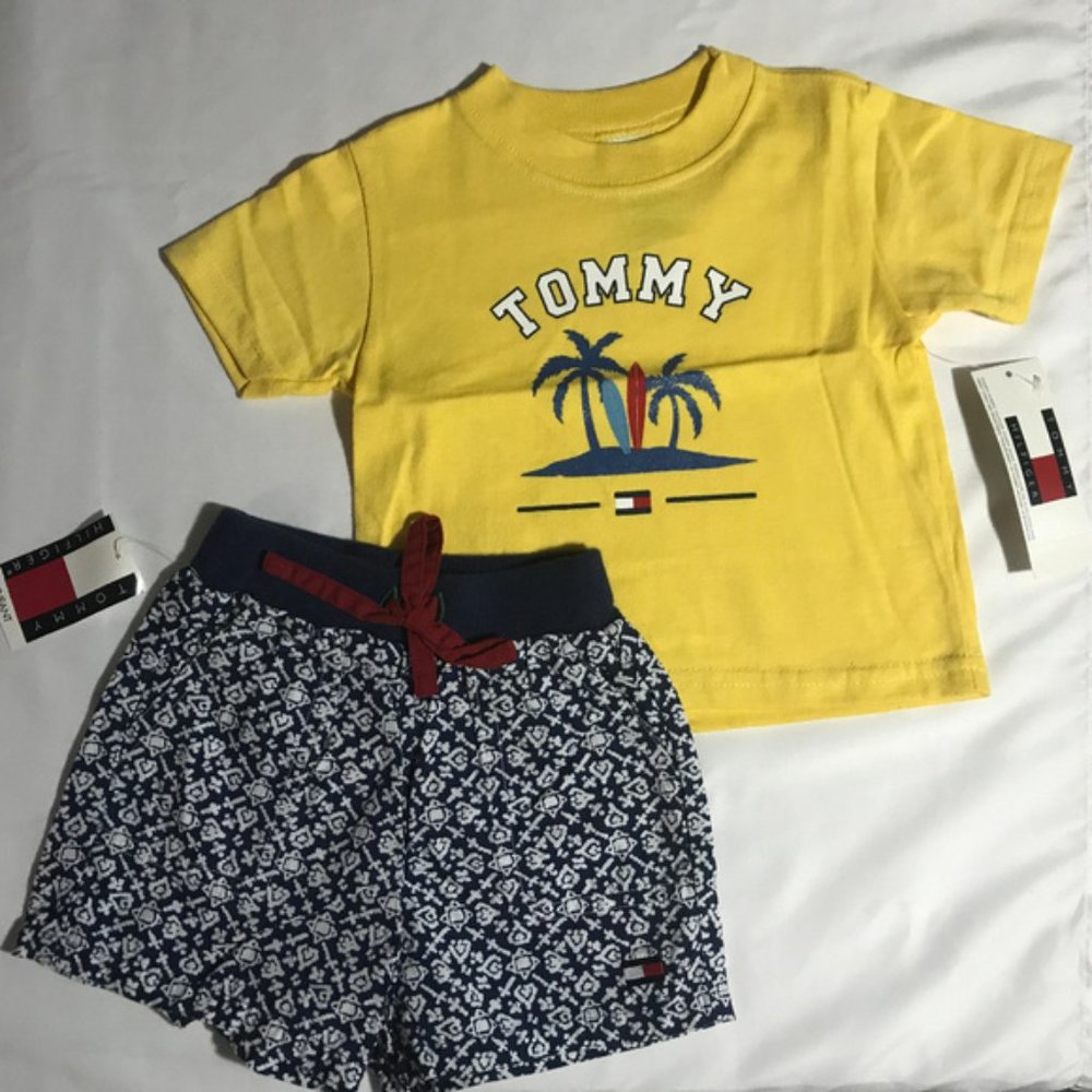Tommy Hilfiger shorts and t-shirt 3-6 mos NWT